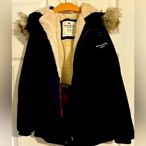 Abercrombie Kids Boys Parka - Size 9/10 - Navy